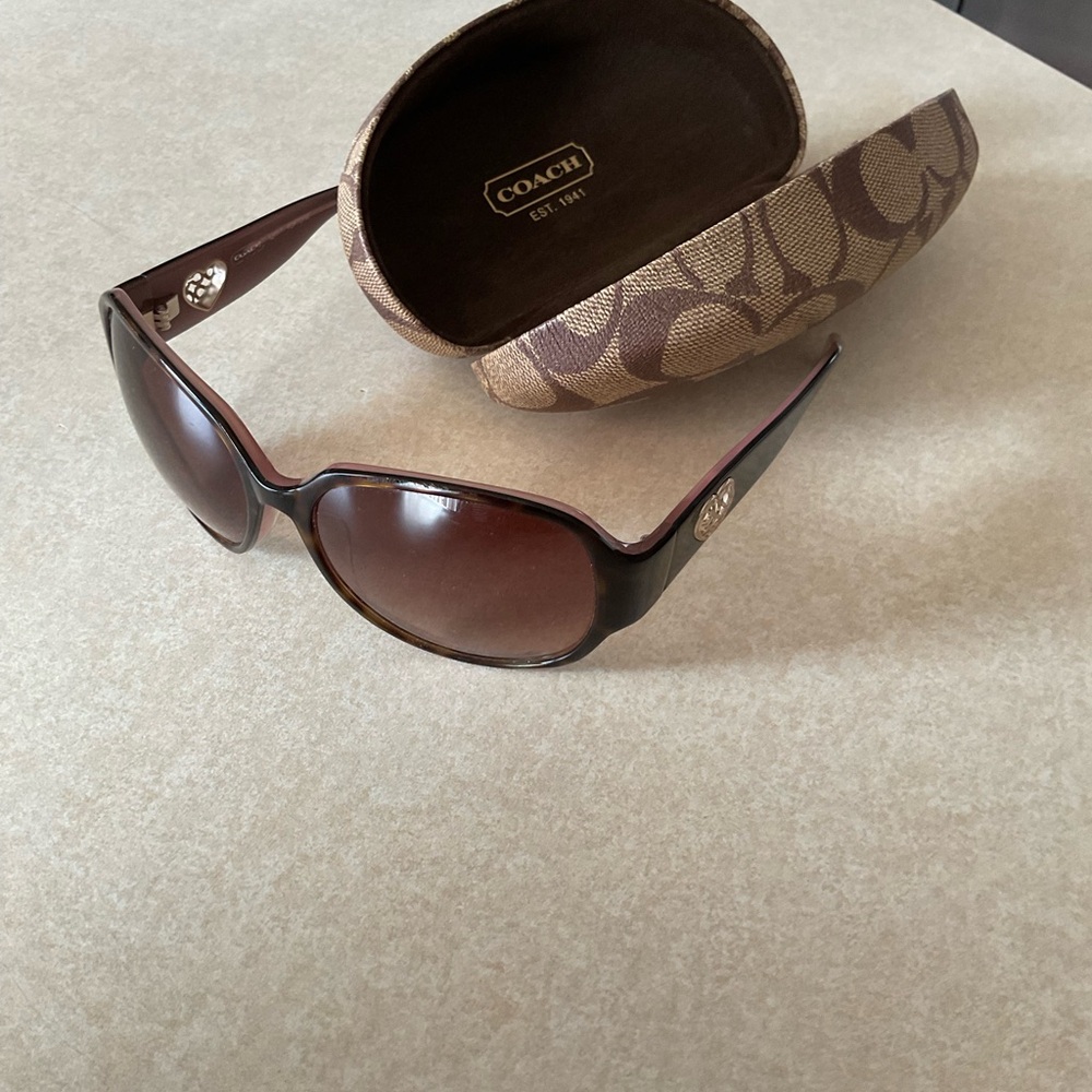 Chic Brown Sunglasses With Patterned Case - image 4